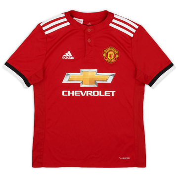 2017-18 Manchester United Home Shirt - 10/10 - (M.Boys)