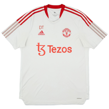 2021-22 Manchester United Staff Issue adidas Training Shirt 'DT' - 8/10 - (L)