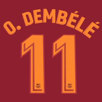 2017-18 Barcelona Third Player Issue O.Dembele #11 Name Set