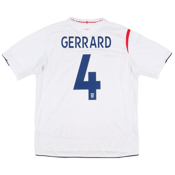 2005-07 England Home Shirt Gerrard #4 - 6/10 - (XL)