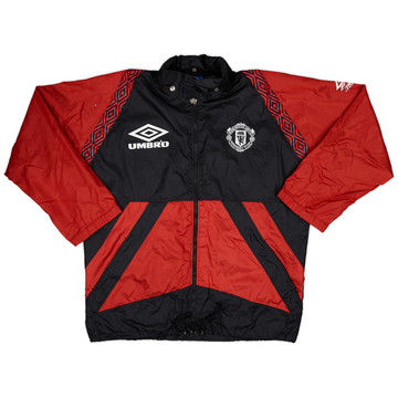 1996-97 Manchester United Umbro Hooded Rain Jacket - 8/10 - (L)