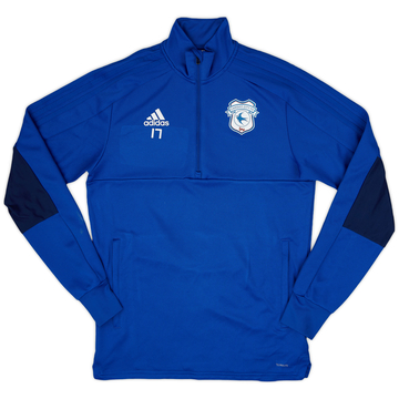 2017-18 Cardiff adidas Player Issue 1/4 Zip Drill Top #17 - 7/10 - (S)
