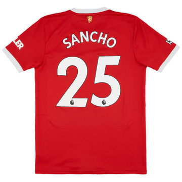 2021-22 Manchester United Home Shirt Sancho #25 - 7/10 - (M)