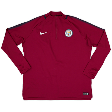 2017-18 Manchester City Nike 1/4 Zip Drill Top - 8/10 - (L.Boys)