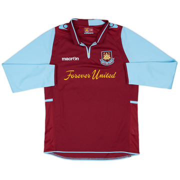 2012-13 West Ham Home L/S Shirt - 9/10 - (M.Boys)