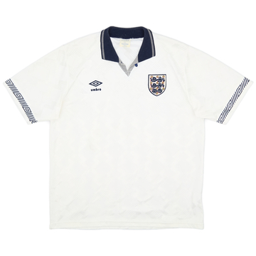 1990-92 England Home Shirt - 8/10 - (L)