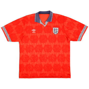 1990-93 England Away Shirt - 7/10 - (XL)