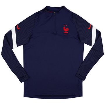 2020-21 France Nike 1/4 Zip Sweat Top - 9/10 - (M)