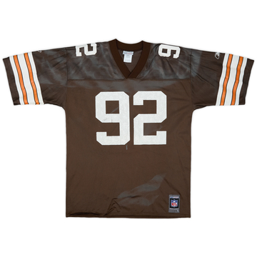 2001 Cleveland Browns Brown #92 Reebok Home Jersey - 5/10 - (L)