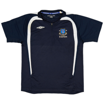 2008-09 Everton Umbro 1/4 Zip Polo Shirt - 8/10 - (L.Boys)