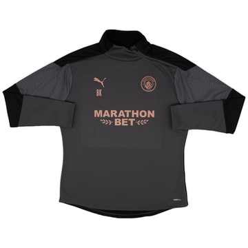 2019-20 Manchester City Staff Issue Puma 1/4 Zip Track Jacket BK - 9/10 - (XL)