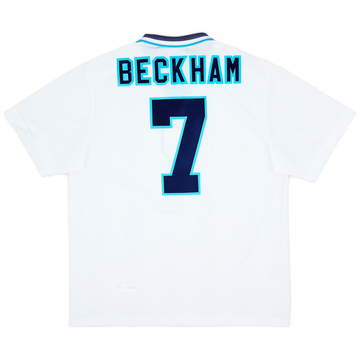 1995-97 England Home Shirt Beckham #7 - 8/10 - (XL)