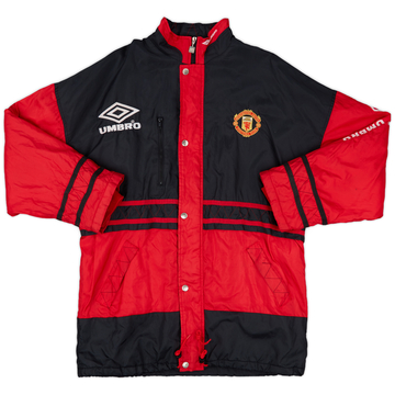1996-97 Manchester United Umbro Padded Bench Coat - 8/10 - (XL)