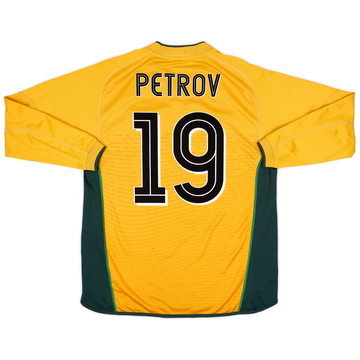 2002-03 Celtic Away L/S Shirt Petrov #19 - 6/10 - (L)