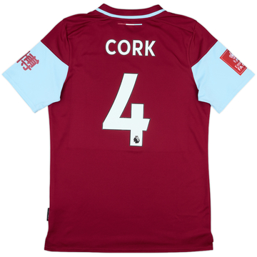 2020-21 Burnley Match Issue FA Cup Home Shirt Cork #4