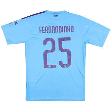 2019-20 Manchester City Match Issue Carabao Cup Home Shirt Fernandinho #25