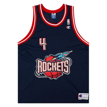 1996-00 Houston Rockets Barkley #4 Champion Away Jersey (Good) XL