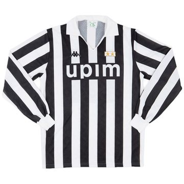 1989-90 Juventus European Home L/S Shirt #9 - 9/10 - (XL)
