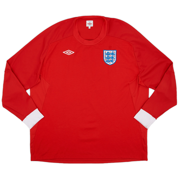 2010-11 England Away L/S Shirt - 9/10 - (3XL)