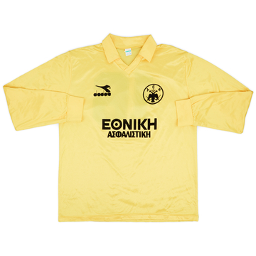 1990-91 AEK Athens Match Issue Home L/S Shirt #16