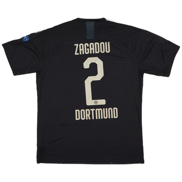 2019-20 Borussia Dortmund Player Issue Champions League Away Shirt Zagadou #2