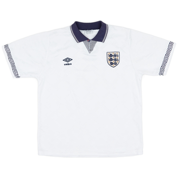 1990-92 England Home Shirt - 8/10 - (M)