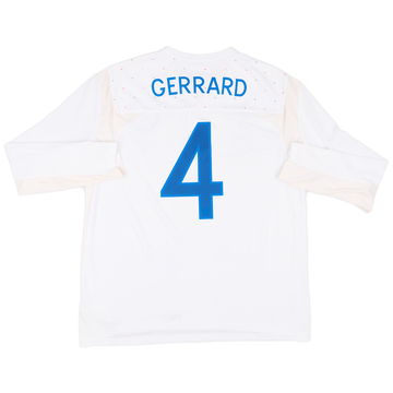 2010-11 England Home L/S Shirt Gerrard #4 - 6/10 - (XL)