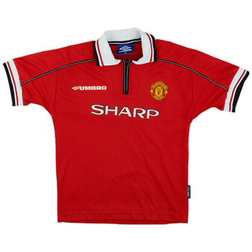 1998-00 Manchester United Home Shirt - 8/10 - (M.Boys)