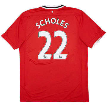 2011-12 Manchester United Home Shirt Scholes #22ES