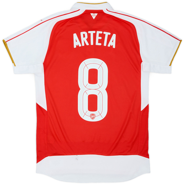 2015-16 Arsenal Home Shirt Arteta #8 - 8/10 - (S)