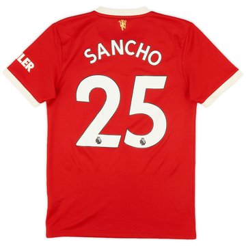 2021-22 Manchester United Home Shirt Sancho #25 - 8/10 - (S)