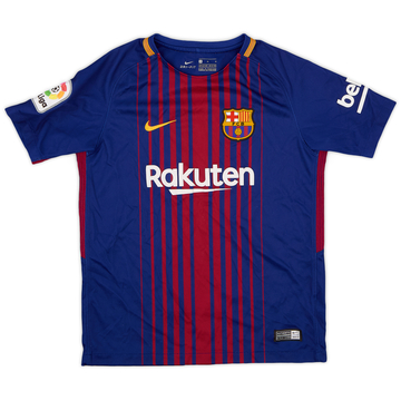 2017-18 Barcelona Home Shirt - 8/10 - (M.Boys)