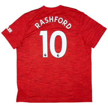 2020-21 Manchester United Home Shirt Rashford #10 - 9/10 - (XXL)