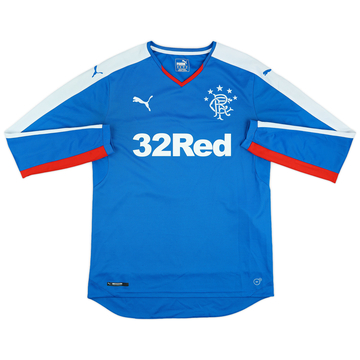 2015-16 Rangers Home L/S Shirt - 8/10 - (M)
