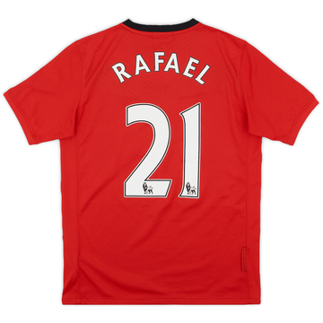 2009-10 Manchester United Home Shirt Rafael #21 - 8/10 - (XL.Boys)
