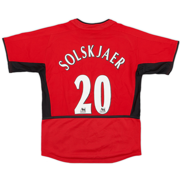 2002-04 Manchester United Home Shirt Solskjaer #20 - 7/10 - (S.Boys)