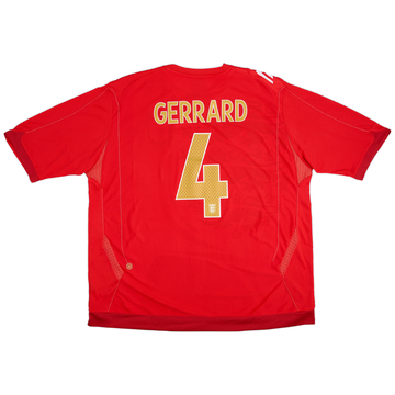 2006-08 England Away Shirt Gerrard #4 - 8/10 - (3XL)