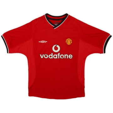 2000-02 Manchester United Home Shirt - 8/10 - (S.Boys)
