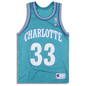1995 Charlotte Hornets Mourning #33 Champion Jersey (Away) M