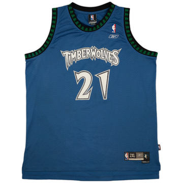 2004-06 Minnesota Timberwolves Garnett #21 Reebok Swingman Away Jersey - 7/10 - (XXL)