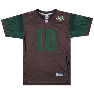2005-06 New York Jets Pennington #10 Reebok On Field Jersey (Alternate) Y