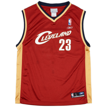 2003-06 Cleveland Cavaliers James #23 Reebok Away Jersey - 8/10 - (L.Boys)