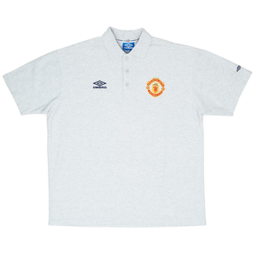 1996-97 Manchester United Umbro Polo Shirt - 9/10 - (XL)