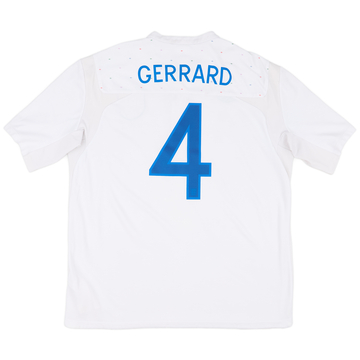 2010-11 England Home Shirt Gerrard #4 - 7/10 - (XL)