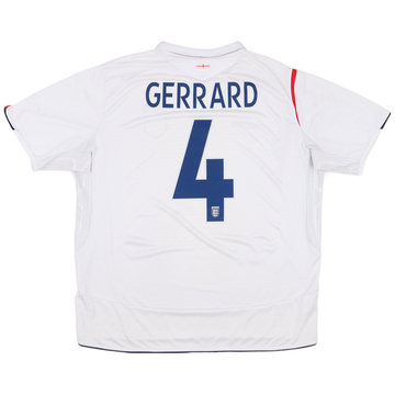 2005-07 England Home Shirt Gerrard #4 - 6/10 - (XXL)