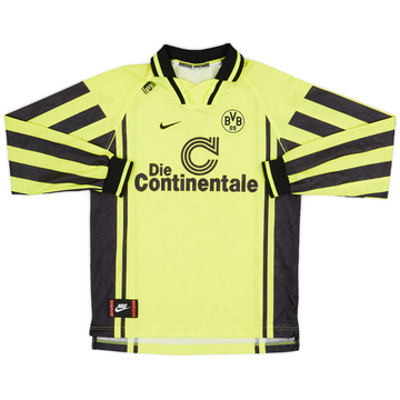 1996-97 Borussia Dortmund Home L/S Shirt - 8/10 - (XL.Boys)