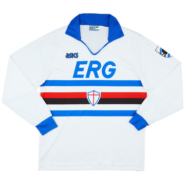1991-92 Sampdoria Away L/S Shirt - 9/10 - (L)