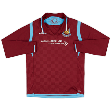 2009-10 West Ham Home L/S Shirt - 8/10 - (M.Boys)