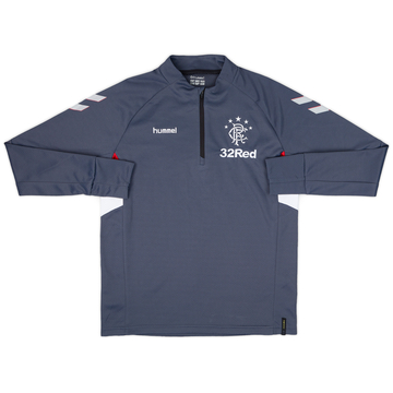 2018-19 Rangers Hummel 1/4 Zip Drill Top - 9/10 - (S)