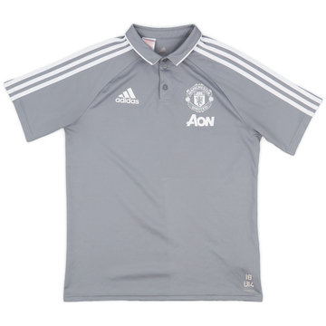 2017-18 Manchester United Youth Player Issue adidas Polo Shirt #18 - 8/10 - (XL.Boys)